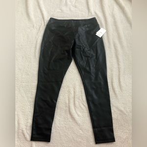 Faux leather black leggings from Nordstrom. I bought 2 pair